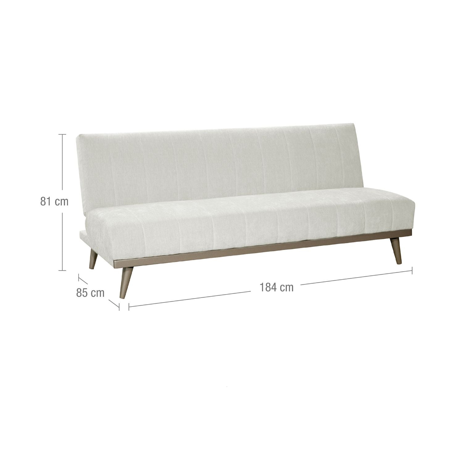 Sofá Cama Denzel Chenille Ainoa Beige, Champaña
