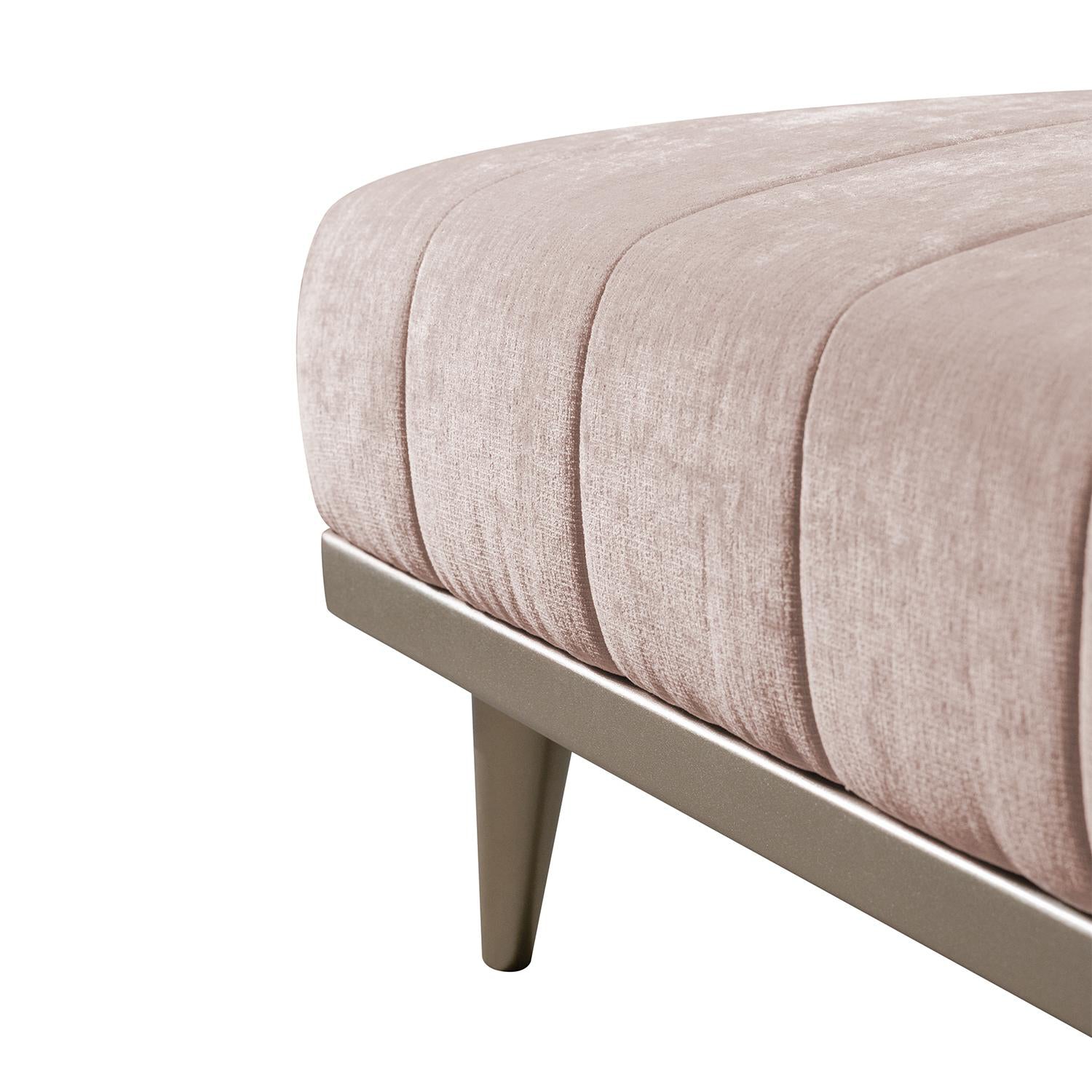 Sofá Cama Denzel Chenille Ainoa Rosa, Champaña