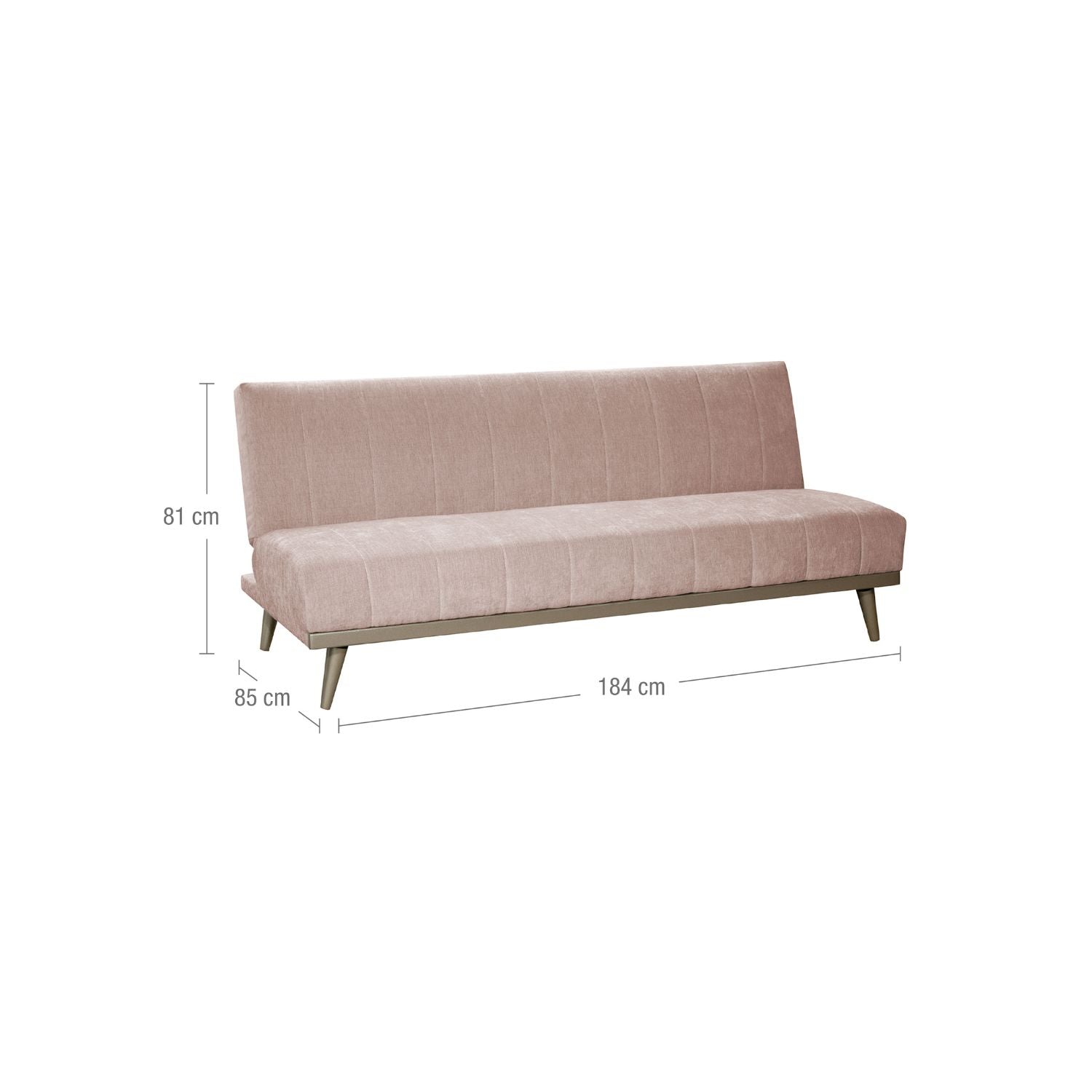 Sofá Cama Denzel Chenille Ainoa Rosa, Champaña