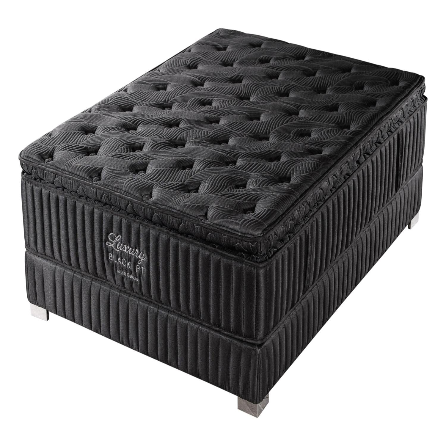 Colchón Semi Doble Luxury Black Pilow Top