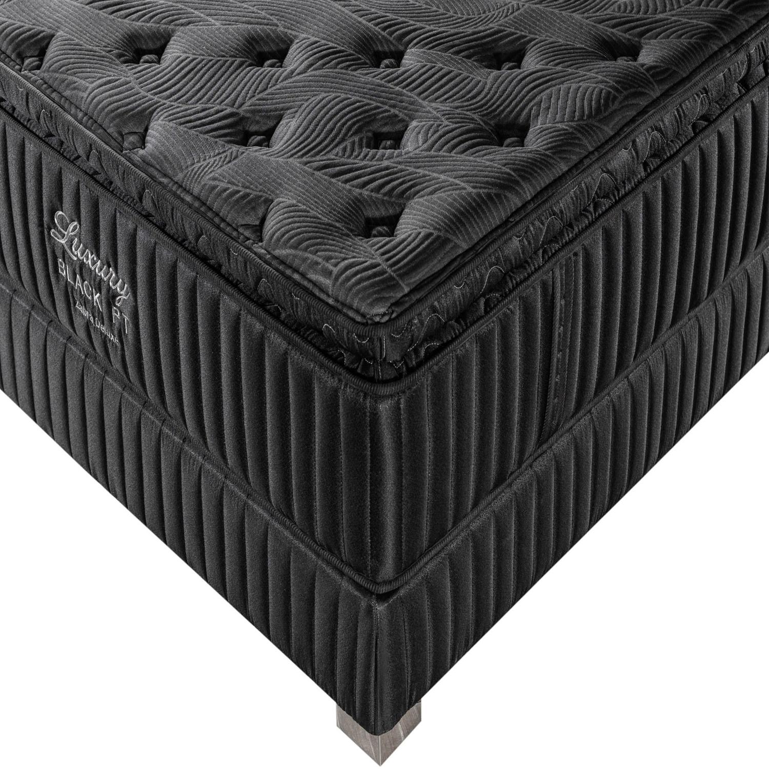 Colchón Semi Doble Luxury Black Pilow Top