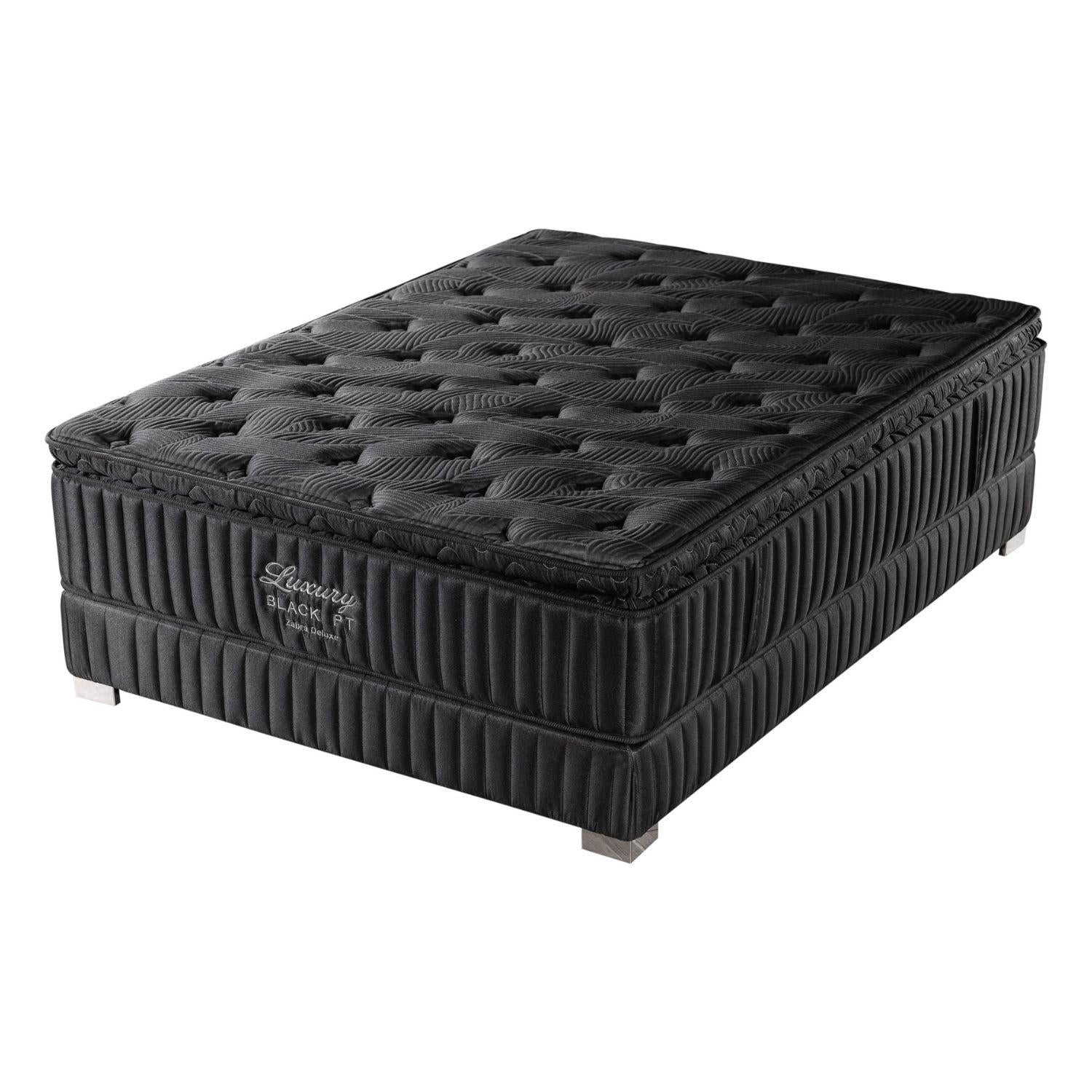 Colchón Semi Doble Luxury Black Pilow Top