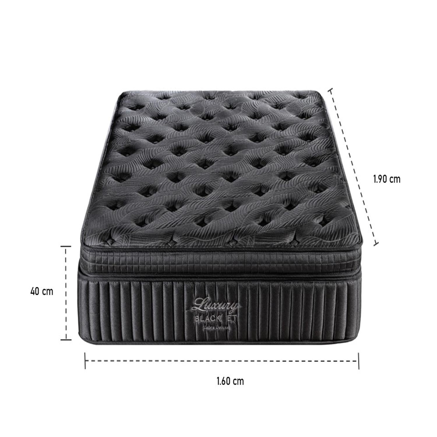 Colchón Queen Luxury Black Euro Top