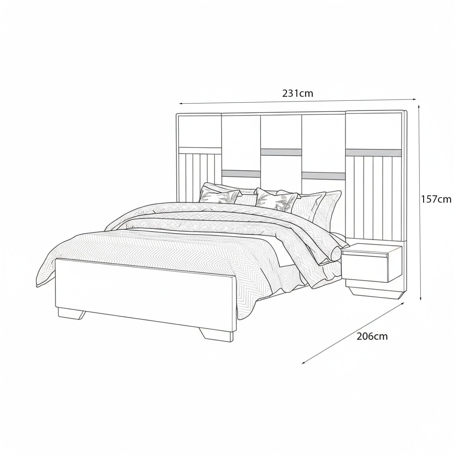 Cama Doble Soho Premier Perla, Champaña