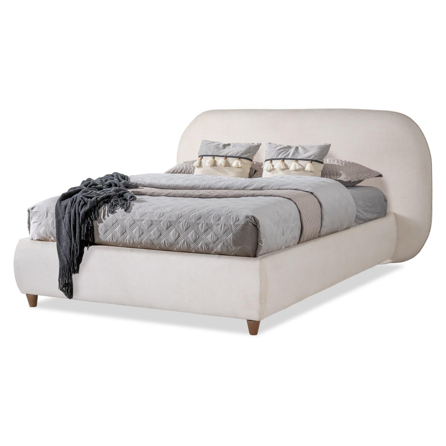 Cama Doble Hodson Mistrato Crema Natural
