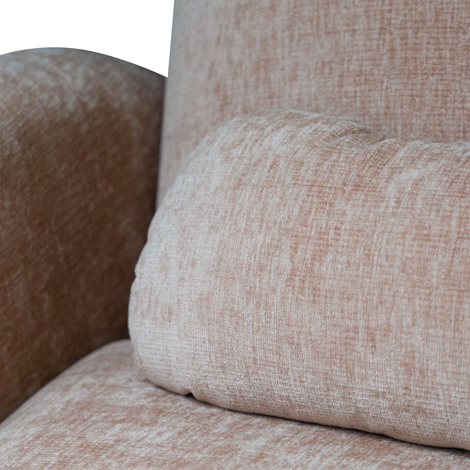 Silla Reclinable Ellis Chenille Ainoa Rosa Mecedora