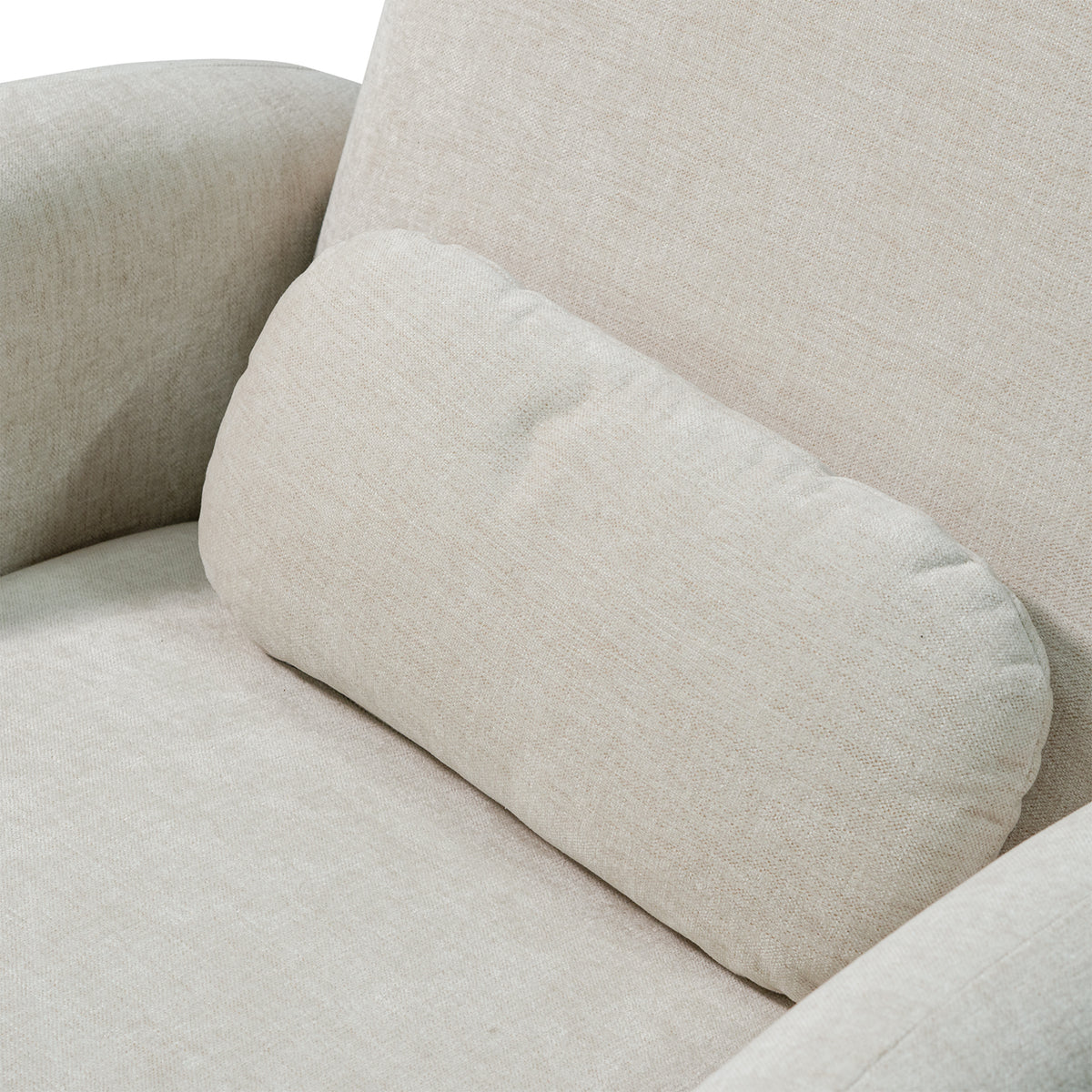 Silla Reclinable Ellis Chenille Touch Almendra Mecedora