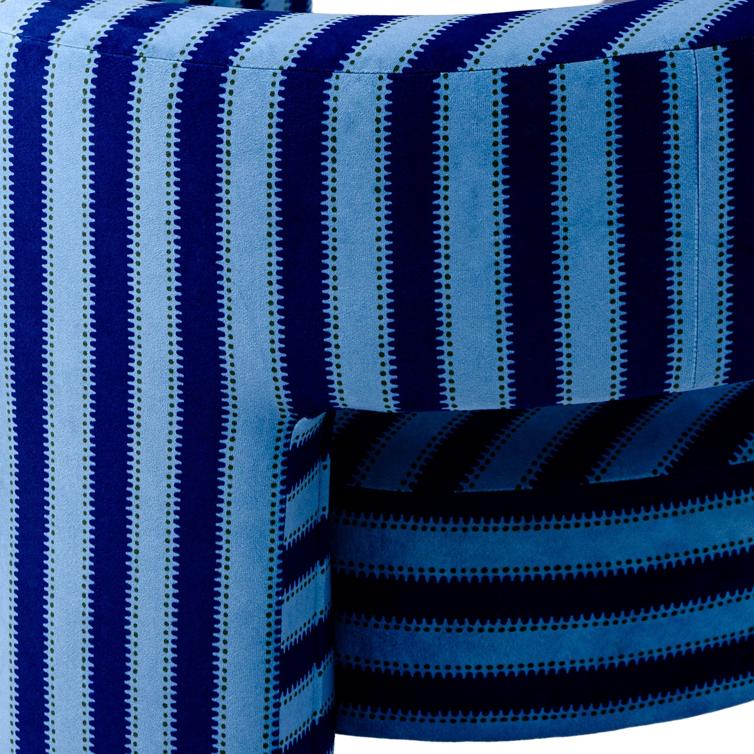 Butaca Sevilla Velvet Rayas Azul, Azul.