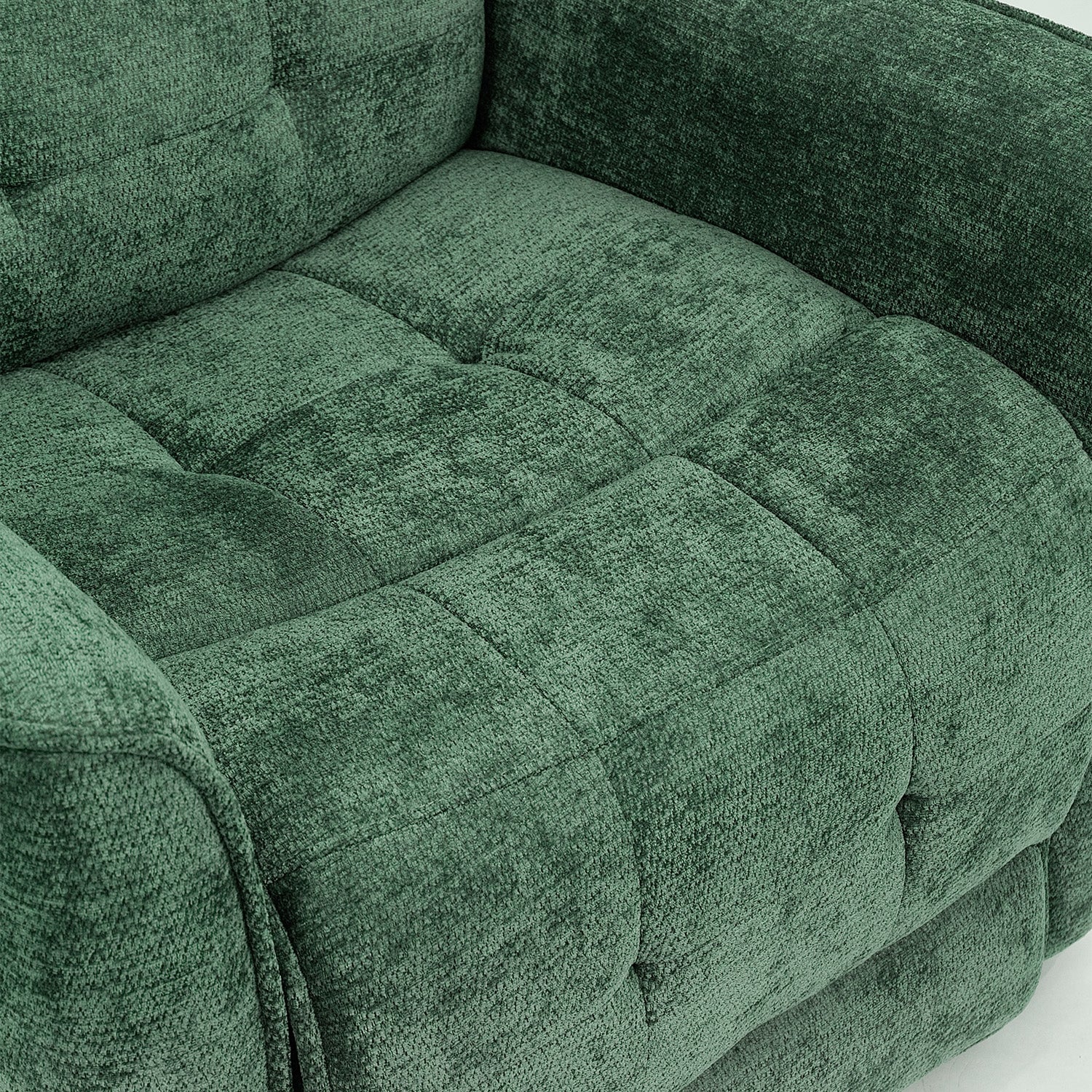 Sillón Reclinable Eléctrico Maya Chenille Verde Oscuro