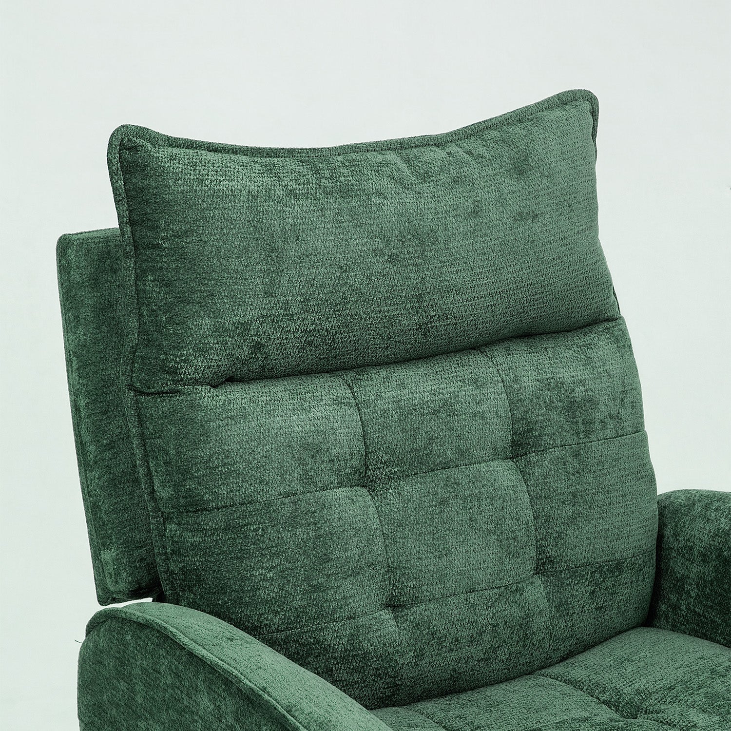 Sillón Reclinable Eléctrico Maya Chenille Verde Oscuro