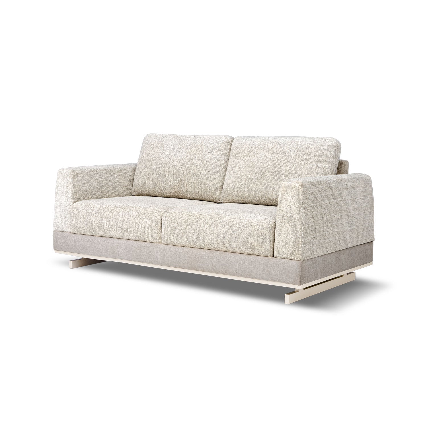 Sofa 2 Puestos Marcus Velvet Diversa Arena, Latte.