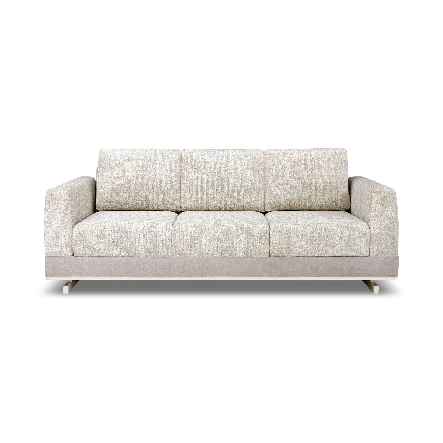 Sofa 3 Puestos Marcus Velvet Diversa Arena, Latte.