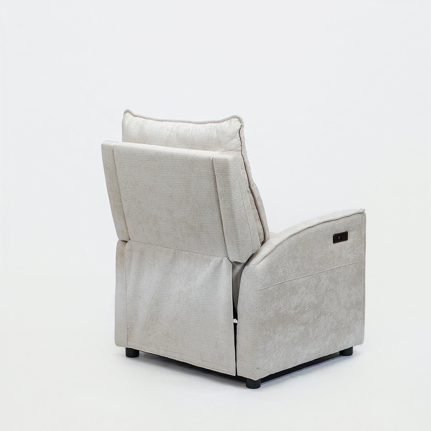 Sillón Reclinable Eléctrico Maya Chenille Blanco