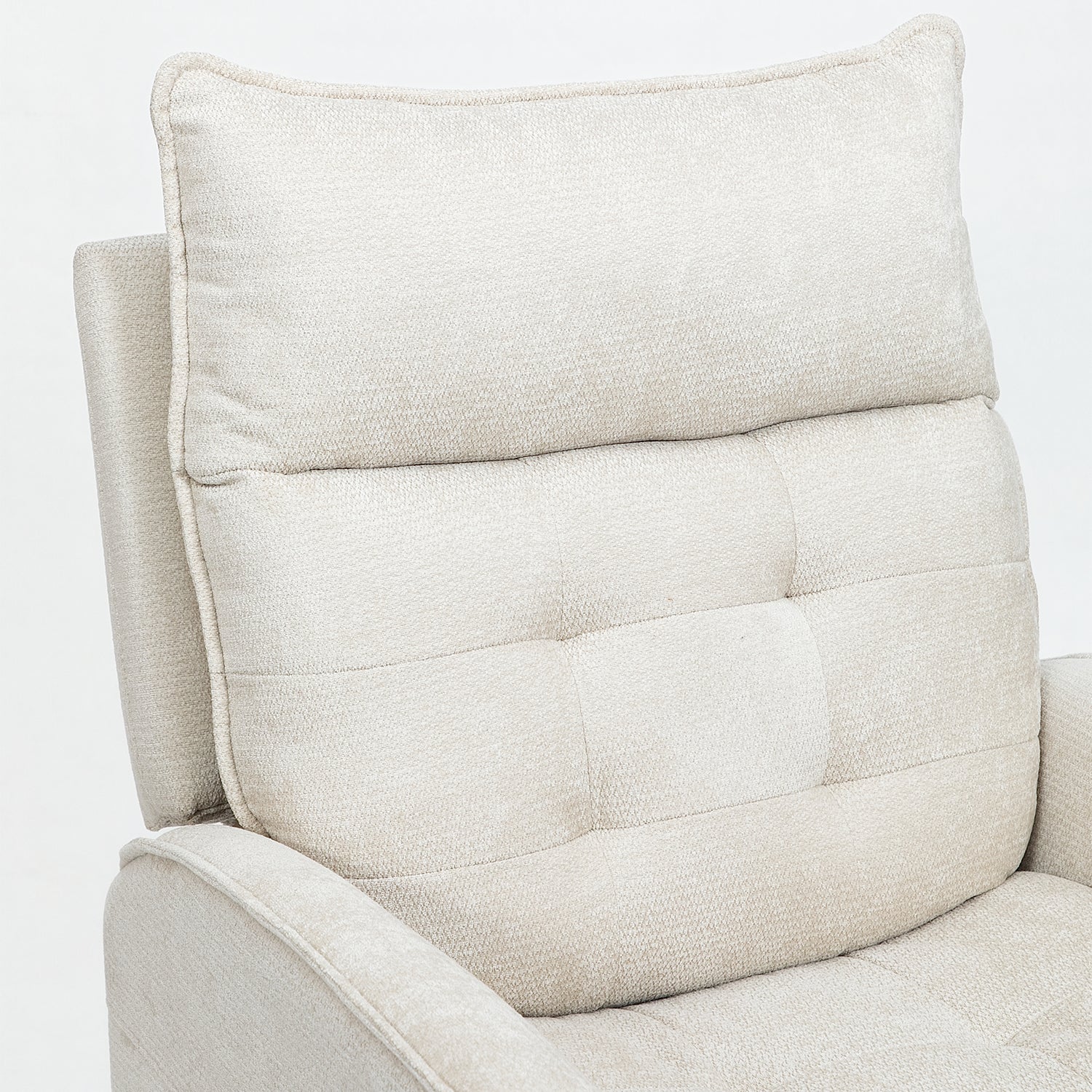 Sillón Reclinable Eléctrico Maya Chenille Blanco