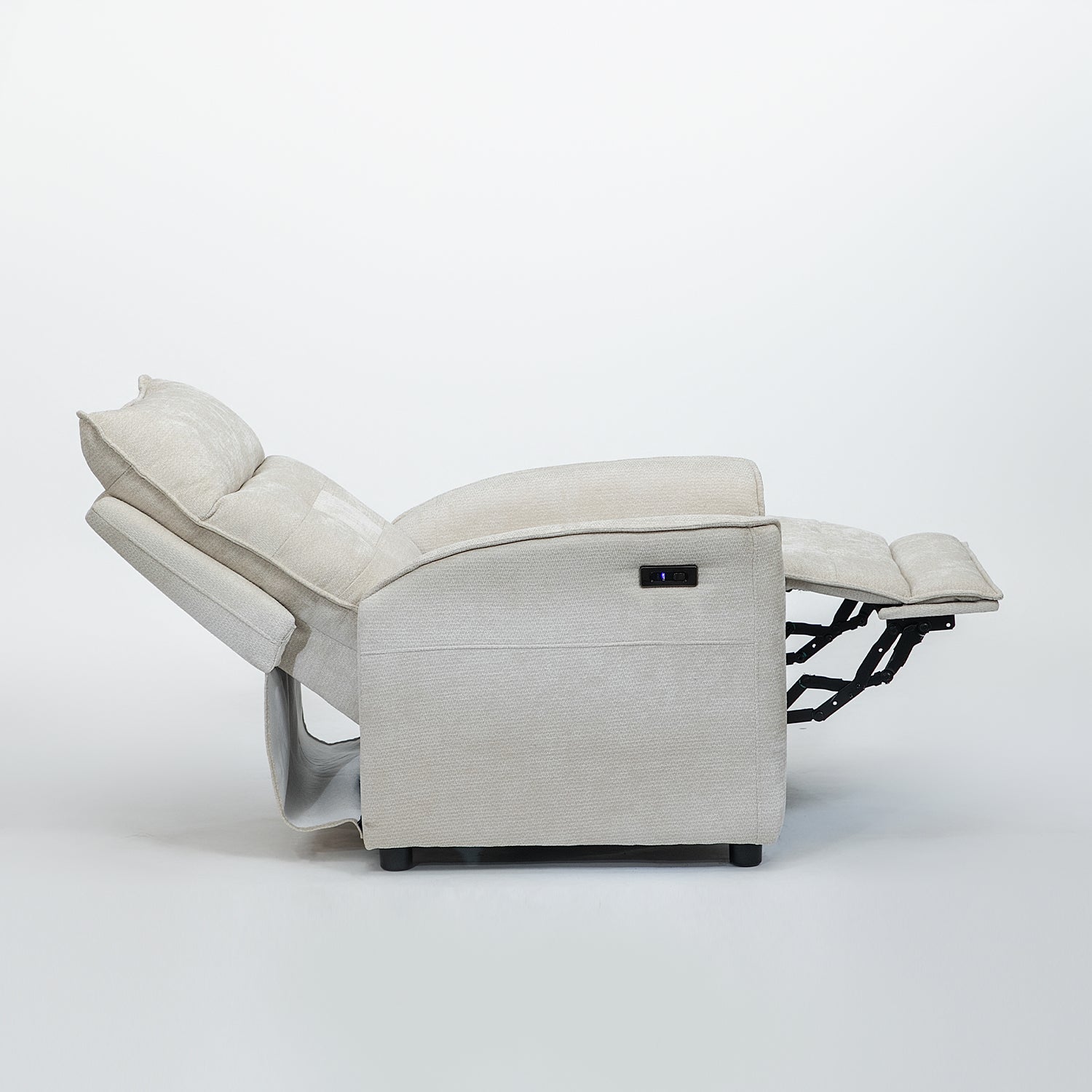 Sillón Reclinable Eléctrico Maya Chenille Blanco