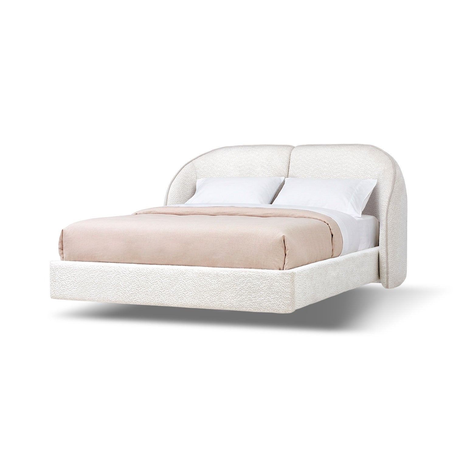 Cama Doble Sienna Microfibra Burdeux Crudo.