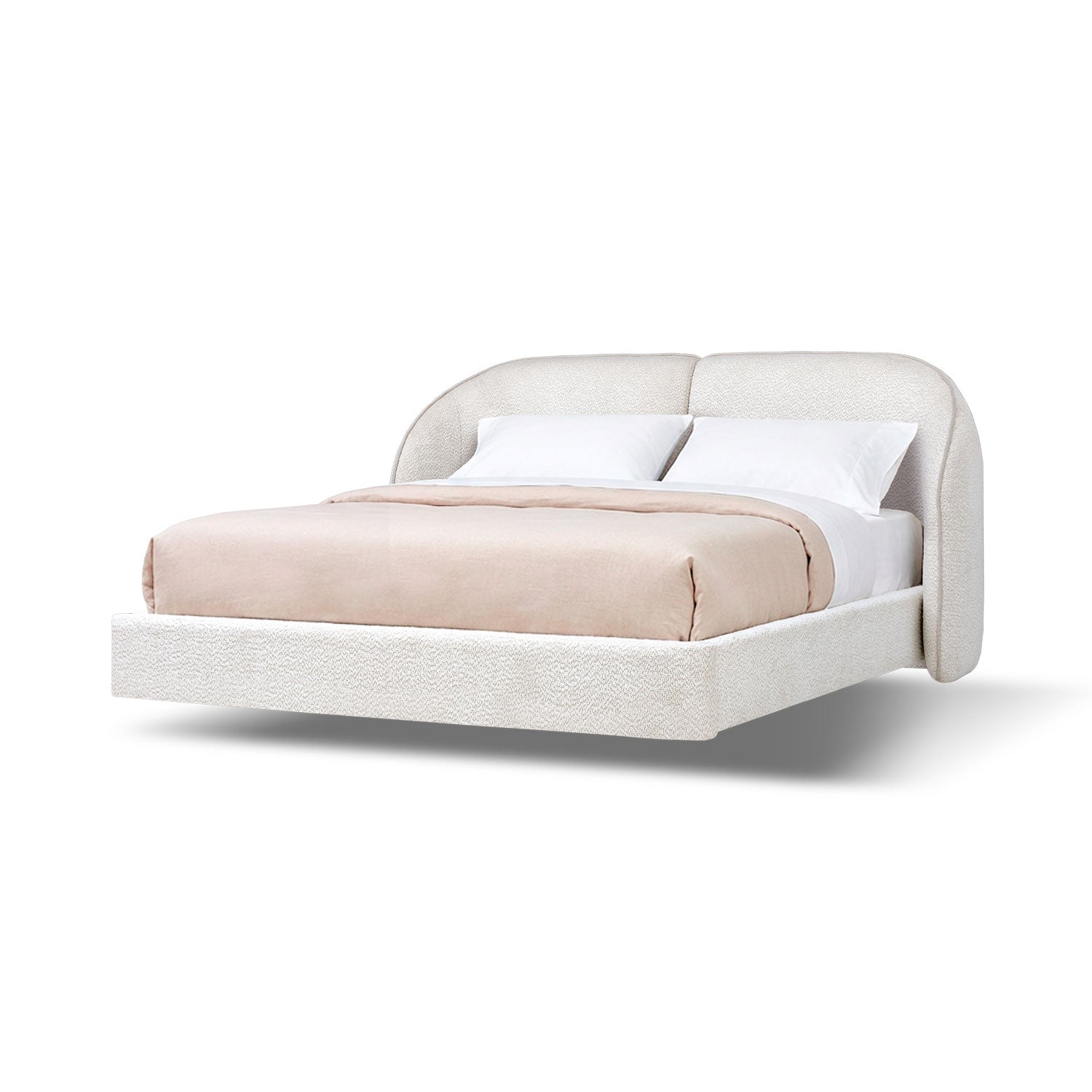Cama Queen Sienna Microfibra Burdeux Crudo