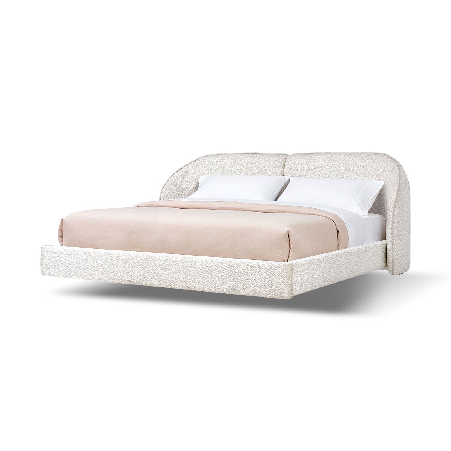 Cama King Sienna Microfibra Burdeux Crudo.