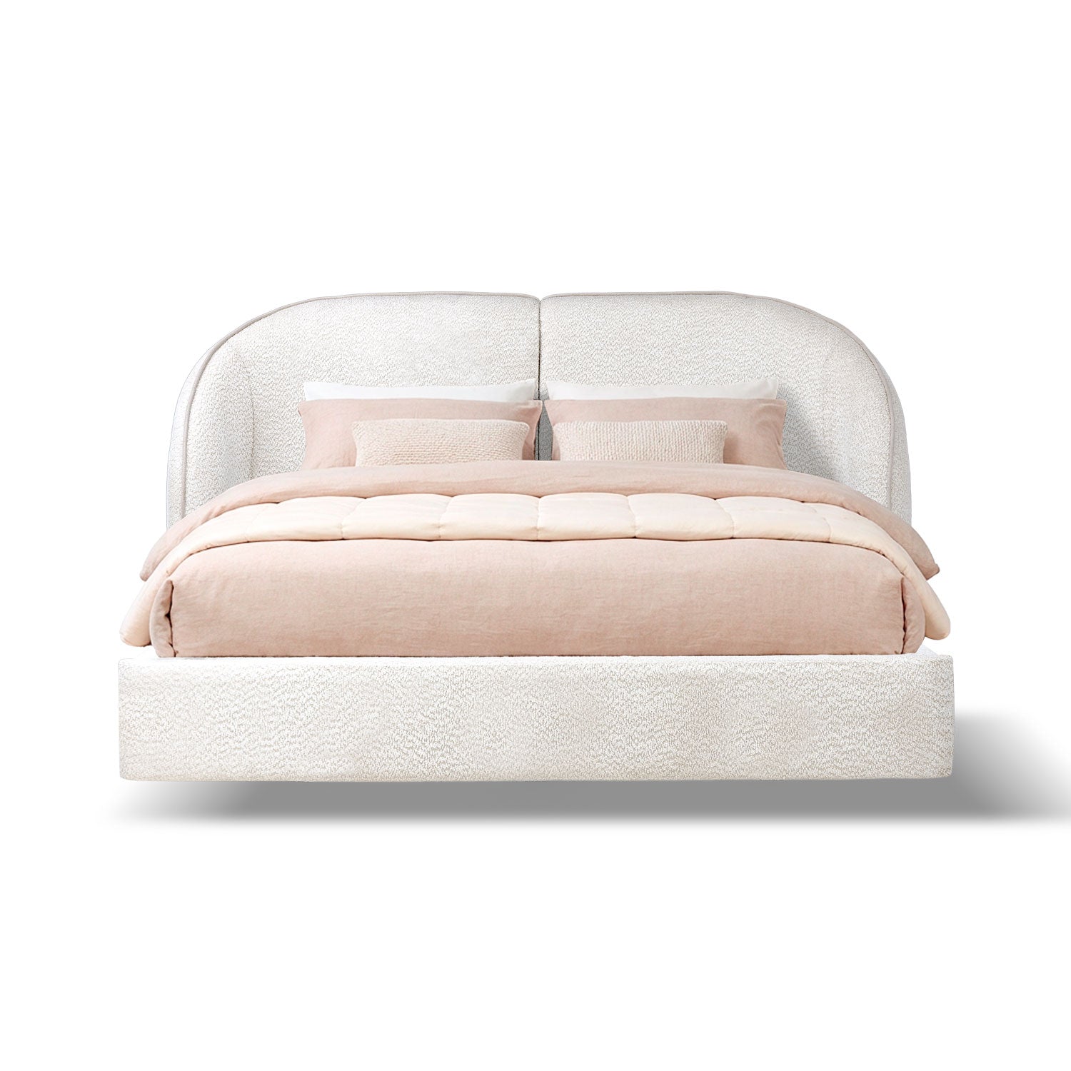 Cama Doble Sienna Microfibra Burdeux Crudo.