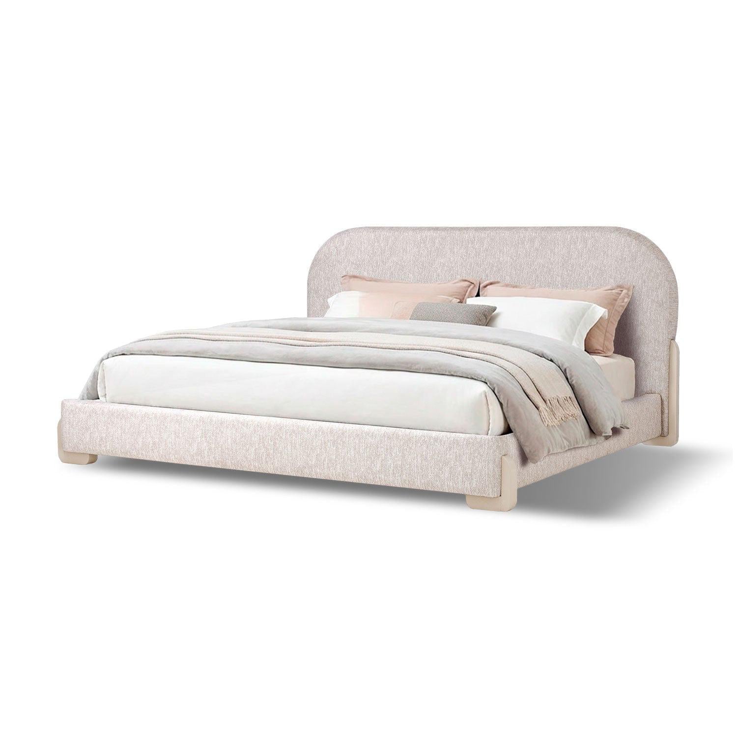 Cama King London Microfibra Crudo, Latte.