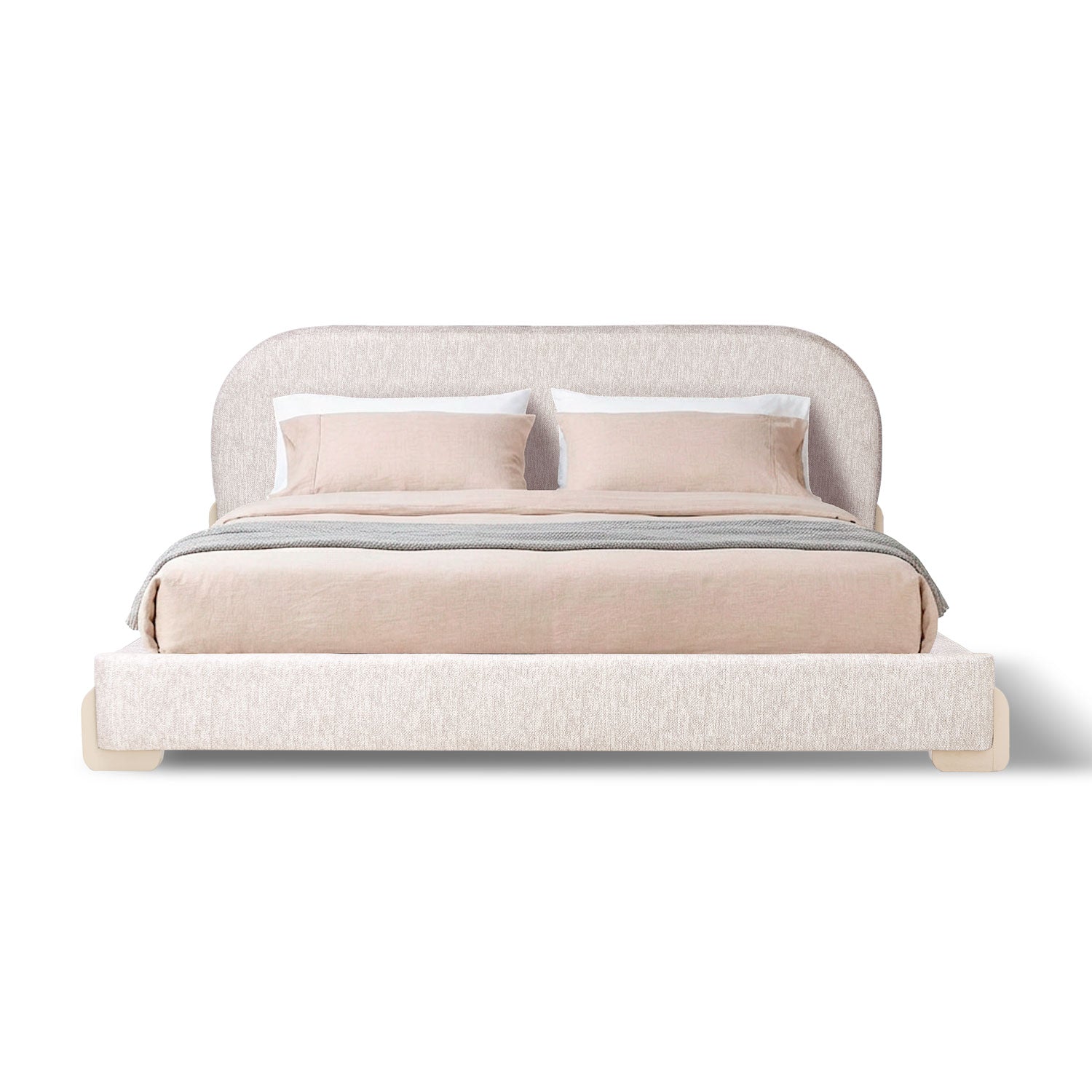 Cama King London Microfibra Crudo, Latte.