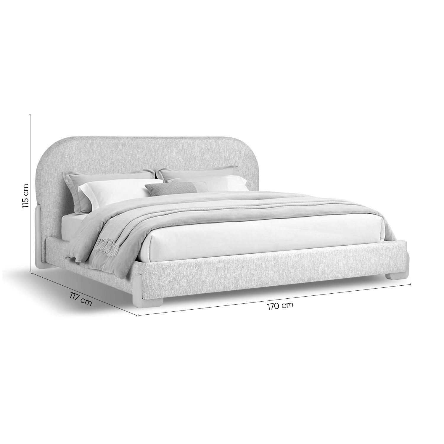 Cama King London Microfibra Crudo, Latte.