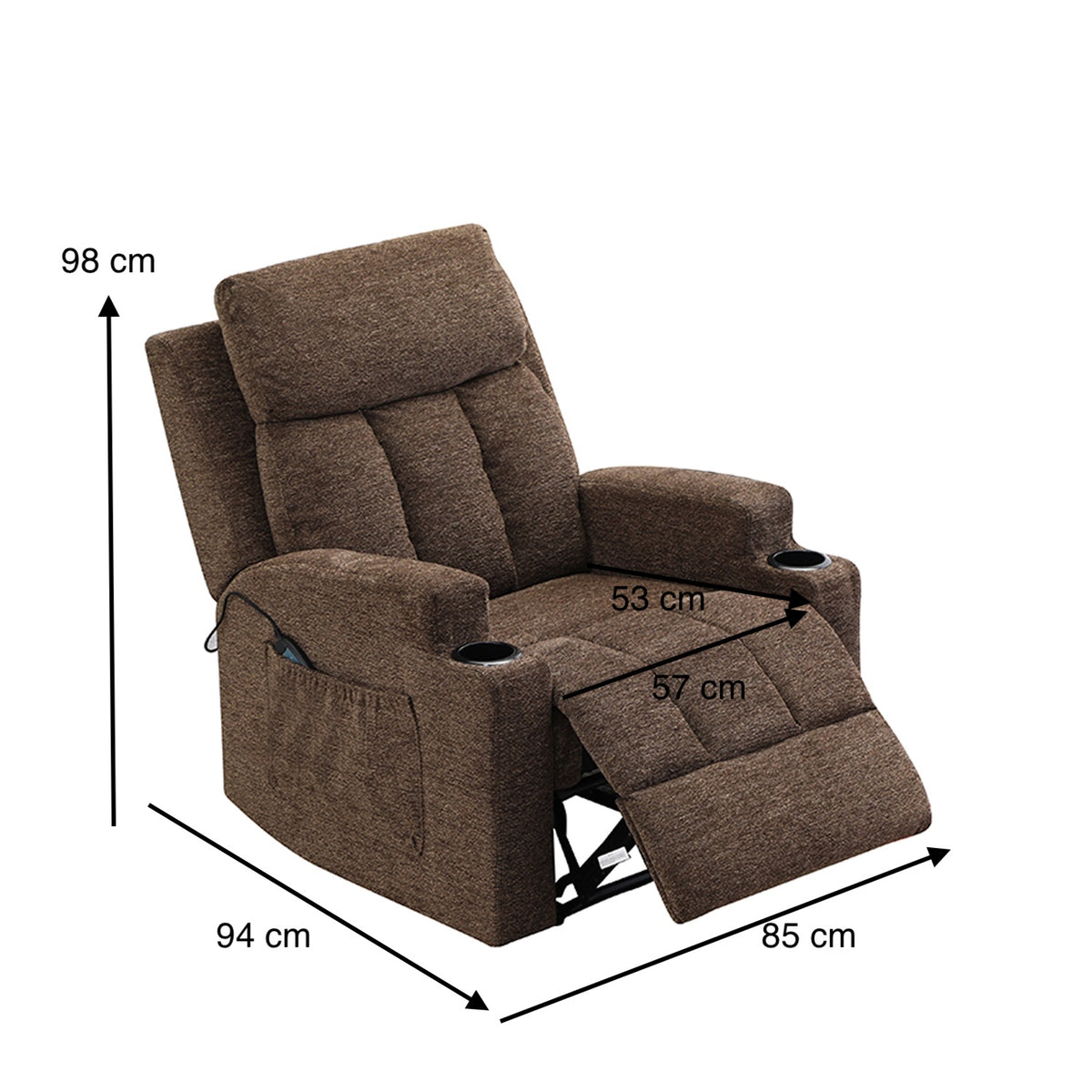 Sillón Reclinable Omega Chenille Mocca