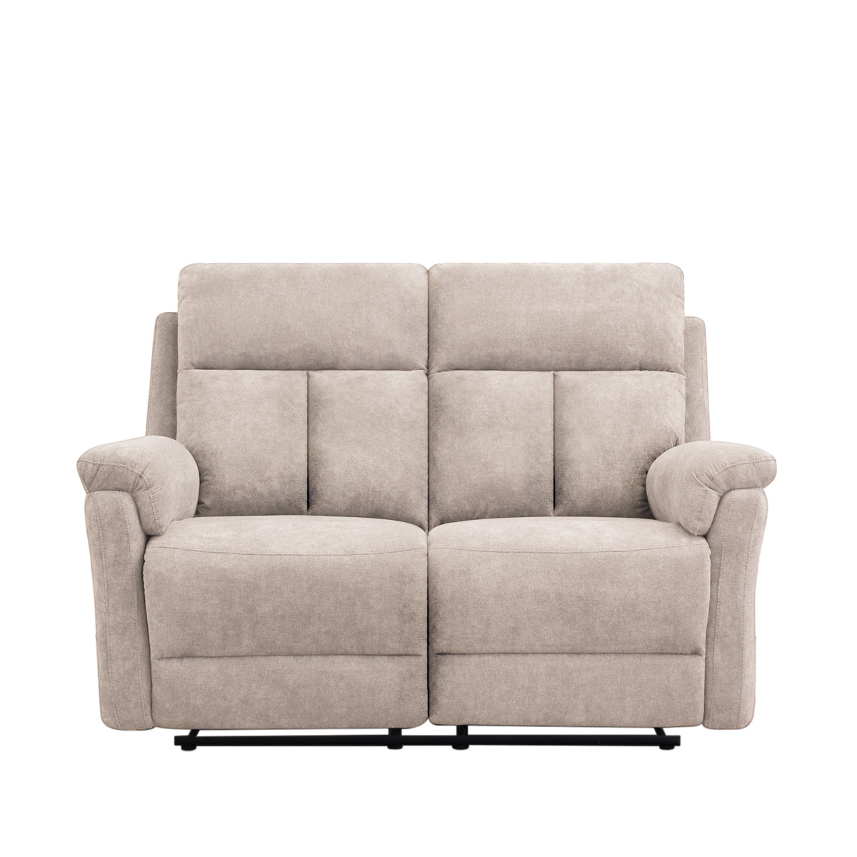 Sofá Reclinable 2 Puestos Roterdam Chenille Beige