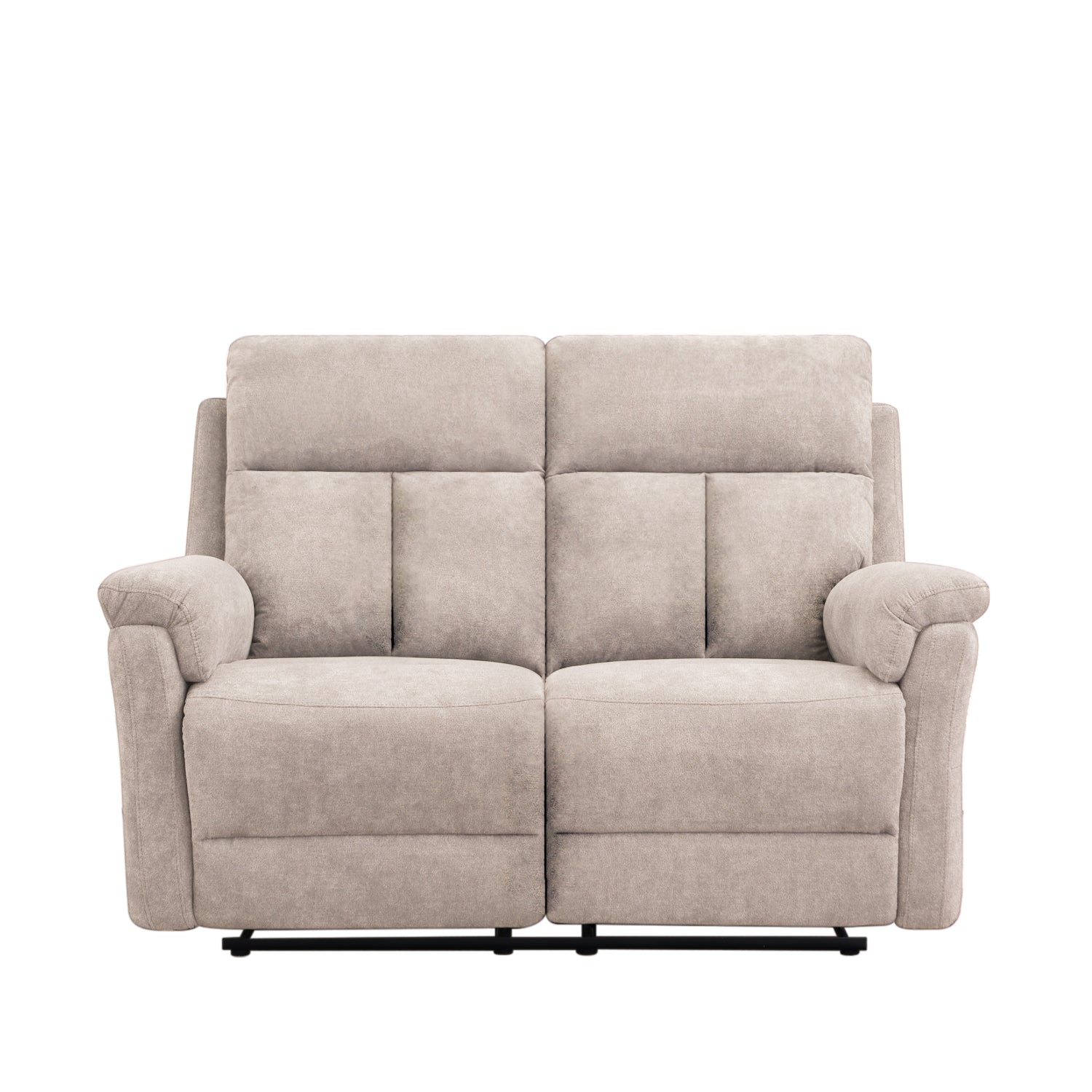 Sofá Reclinable 2 Puestos Roterdam Chenille Beige