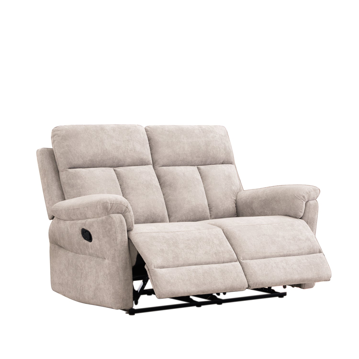 Sofá Reclinable 2 Puestos Roterdam Chenille Beige