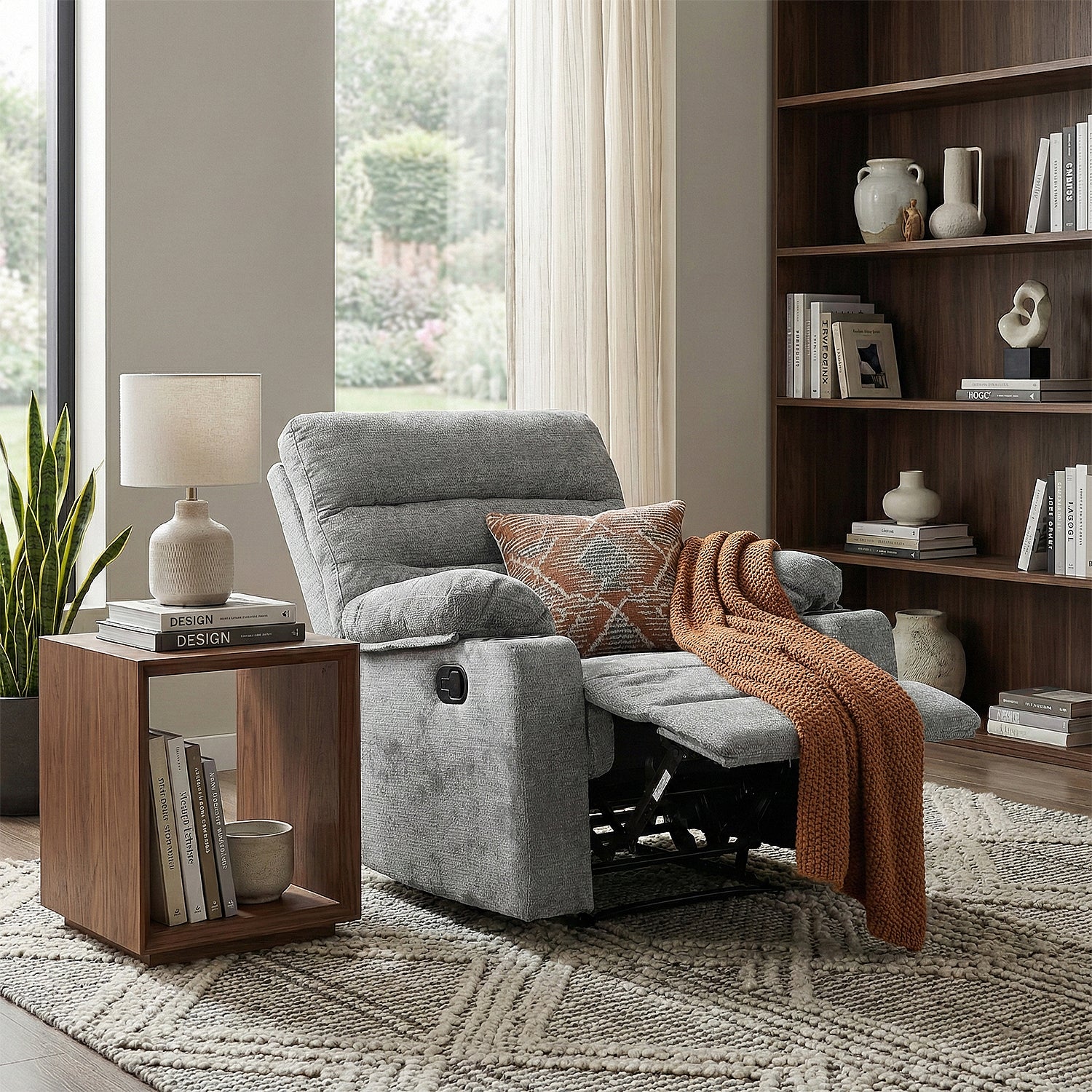 Sillón Reclinable Ari Chenille Gris