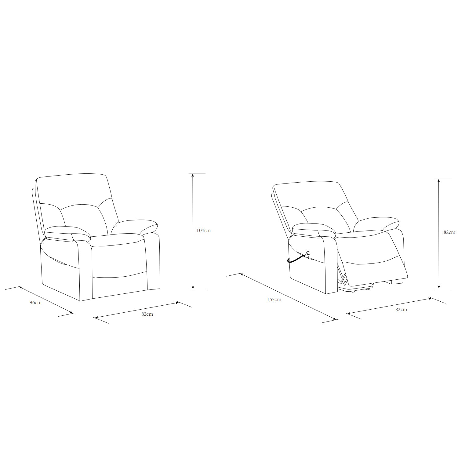 Sillón Reclinable Aspen Chenille Azul