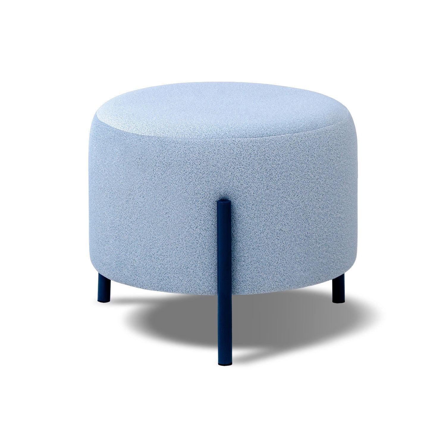 Puff Arthur Velvet Serena Cielo, Azul Circular