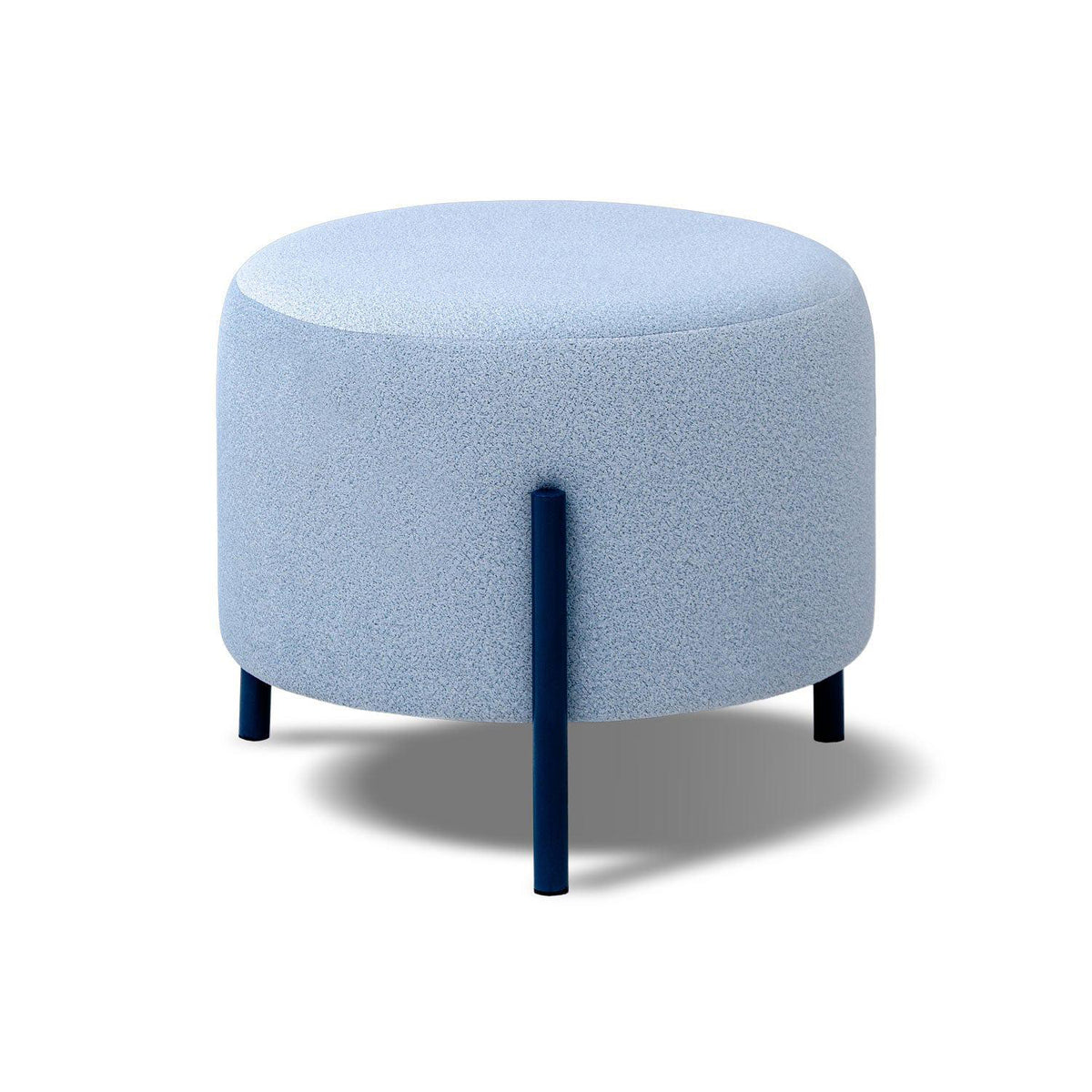 Puff Arthur Velvet Serena Cielo, Azul Circular