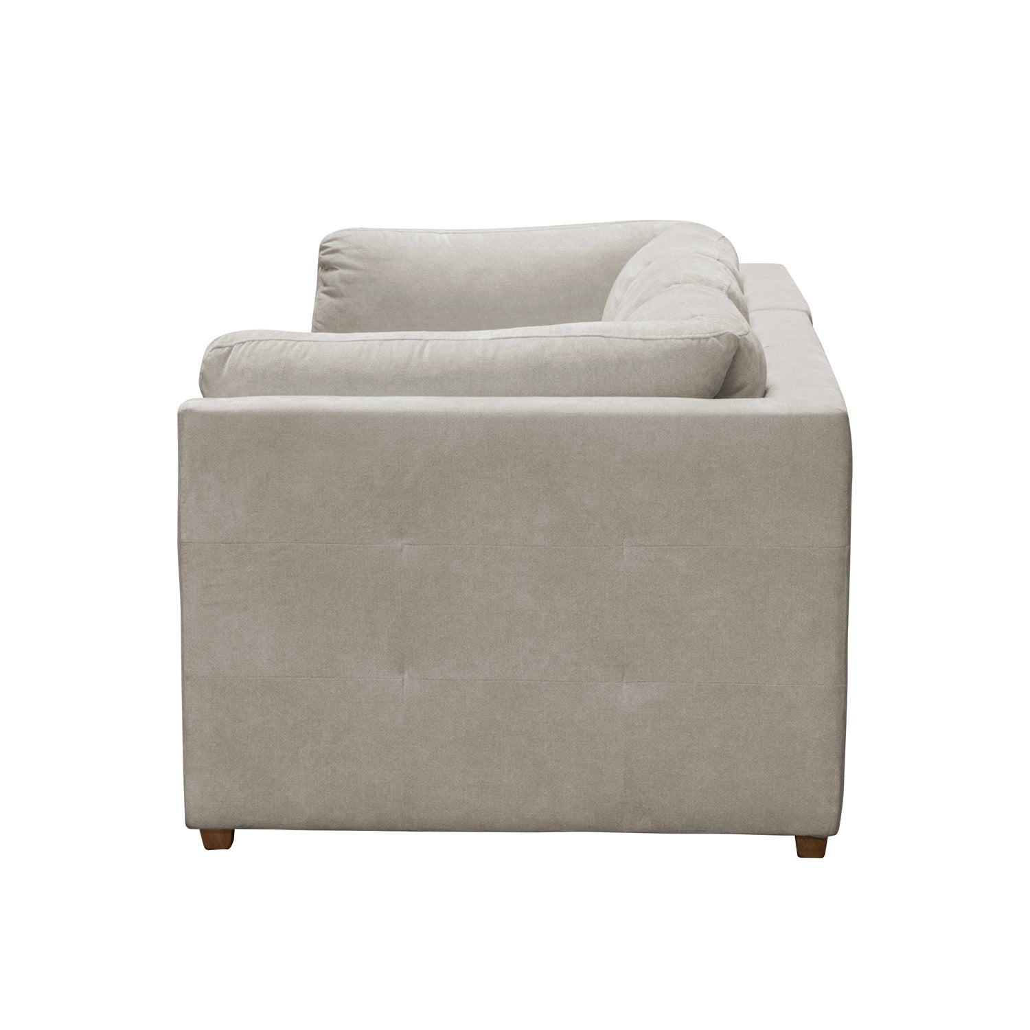 Sofá Astro 3 Puestos Chenille Impetu Beige, Natural 3 Piezas