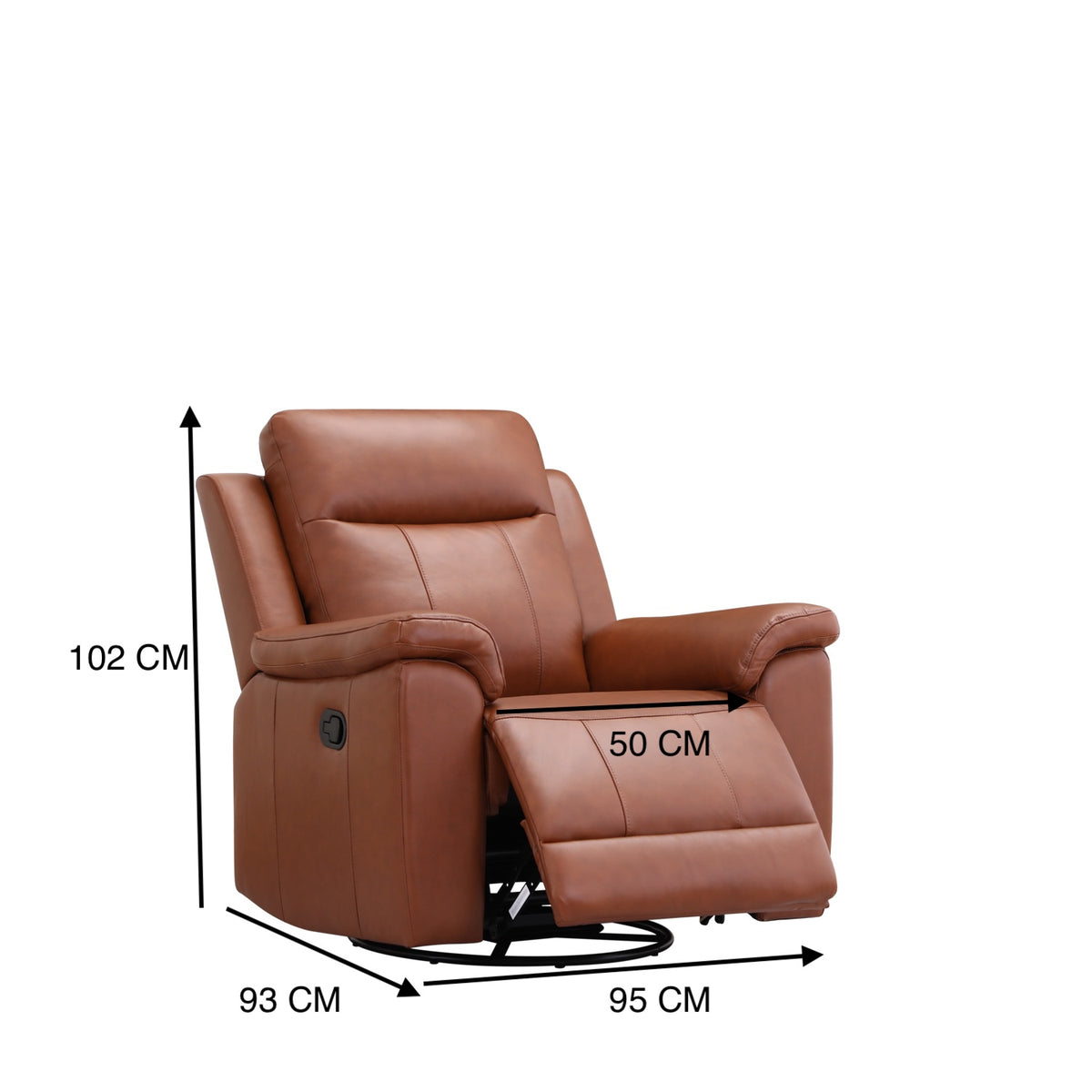 Sillón Reclinable Lola Cuero Miel