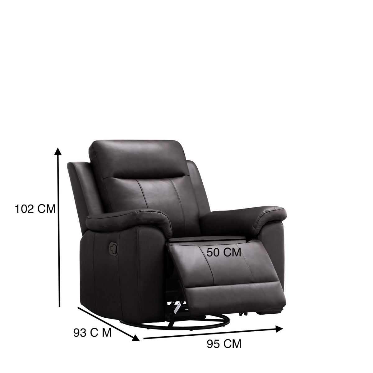 Sillón Reclinable Lola Cuero Chocolate