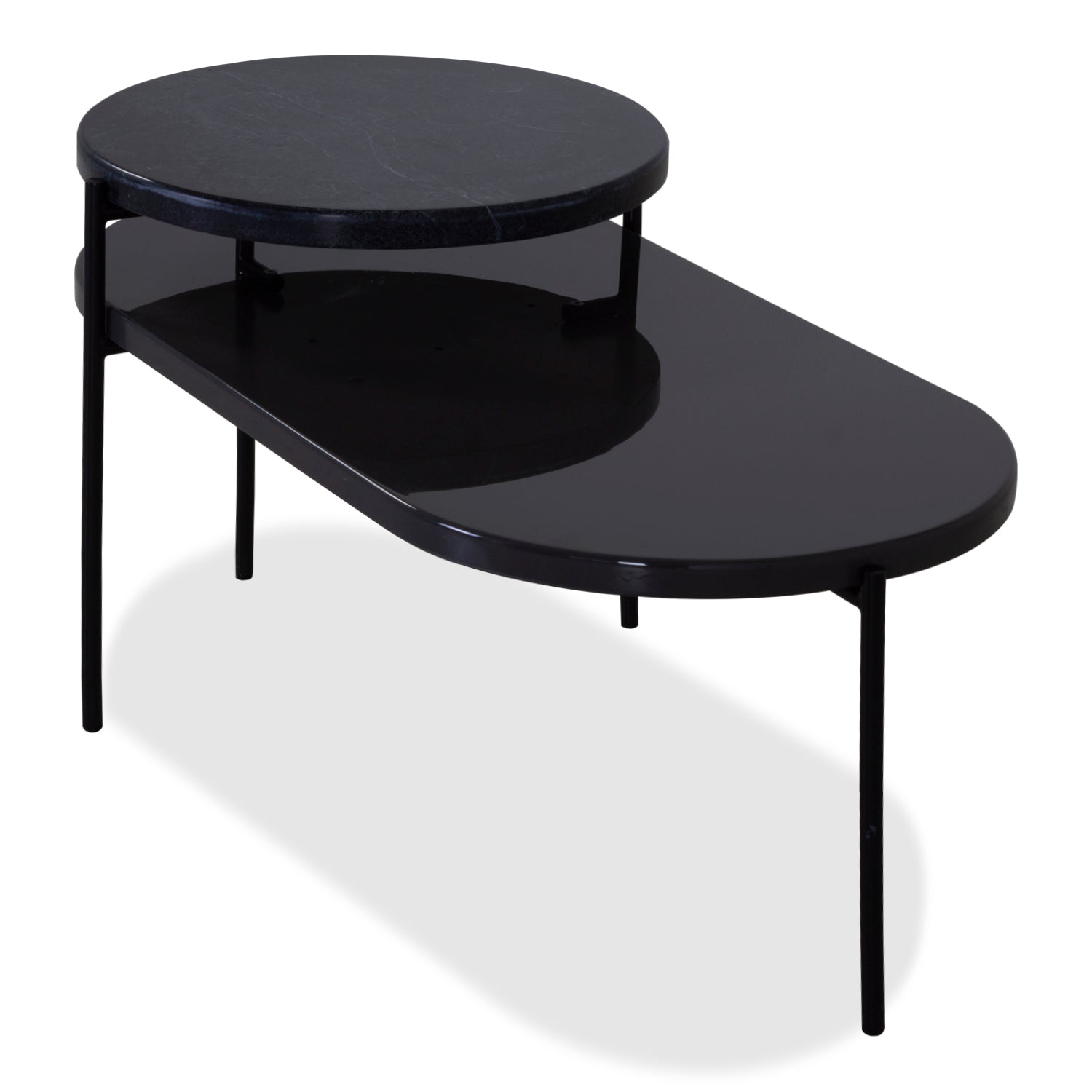 Mesa De Centro Venus Gris, Marmol Negro