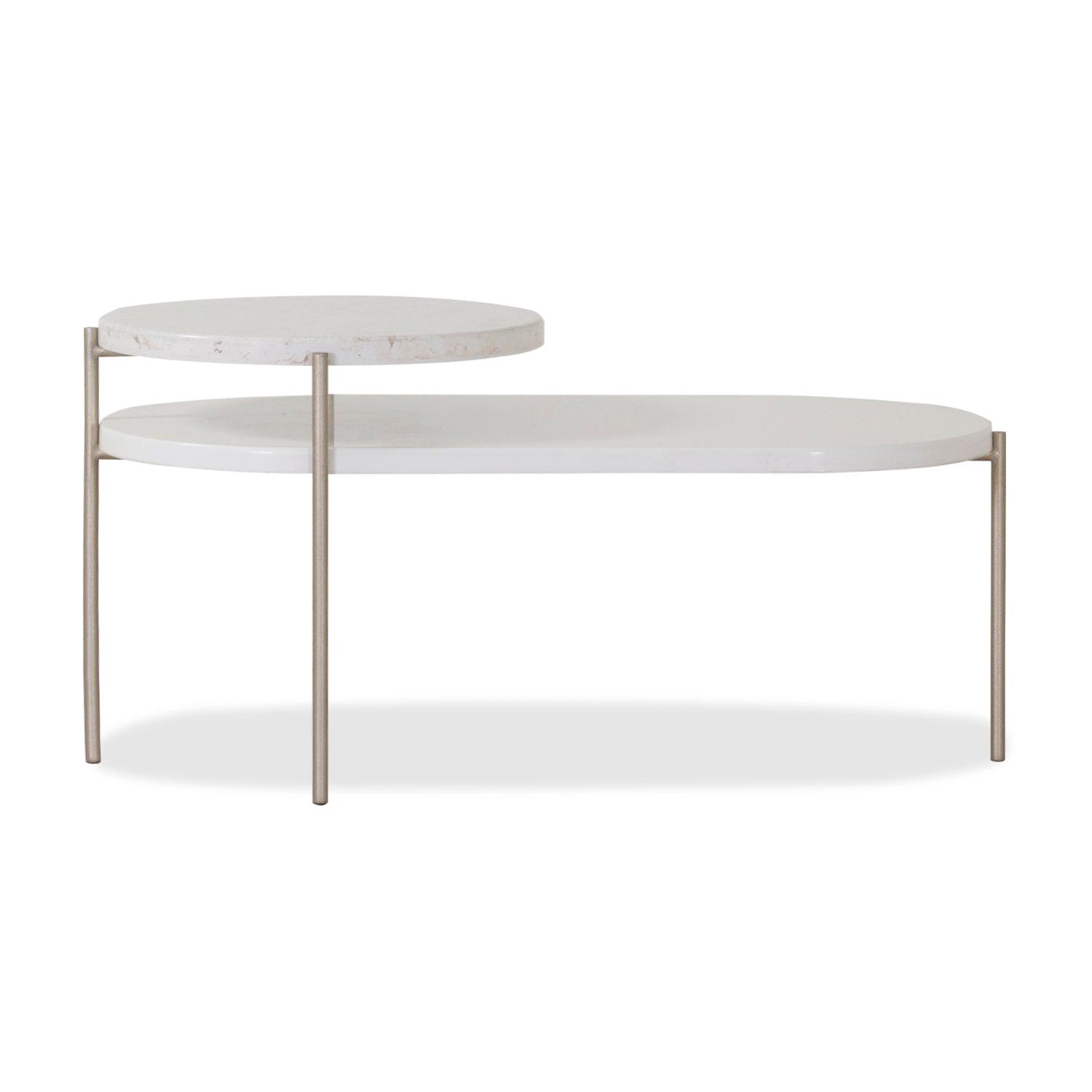 Mesa De Centro Venus Champaña, Marmol Beige
