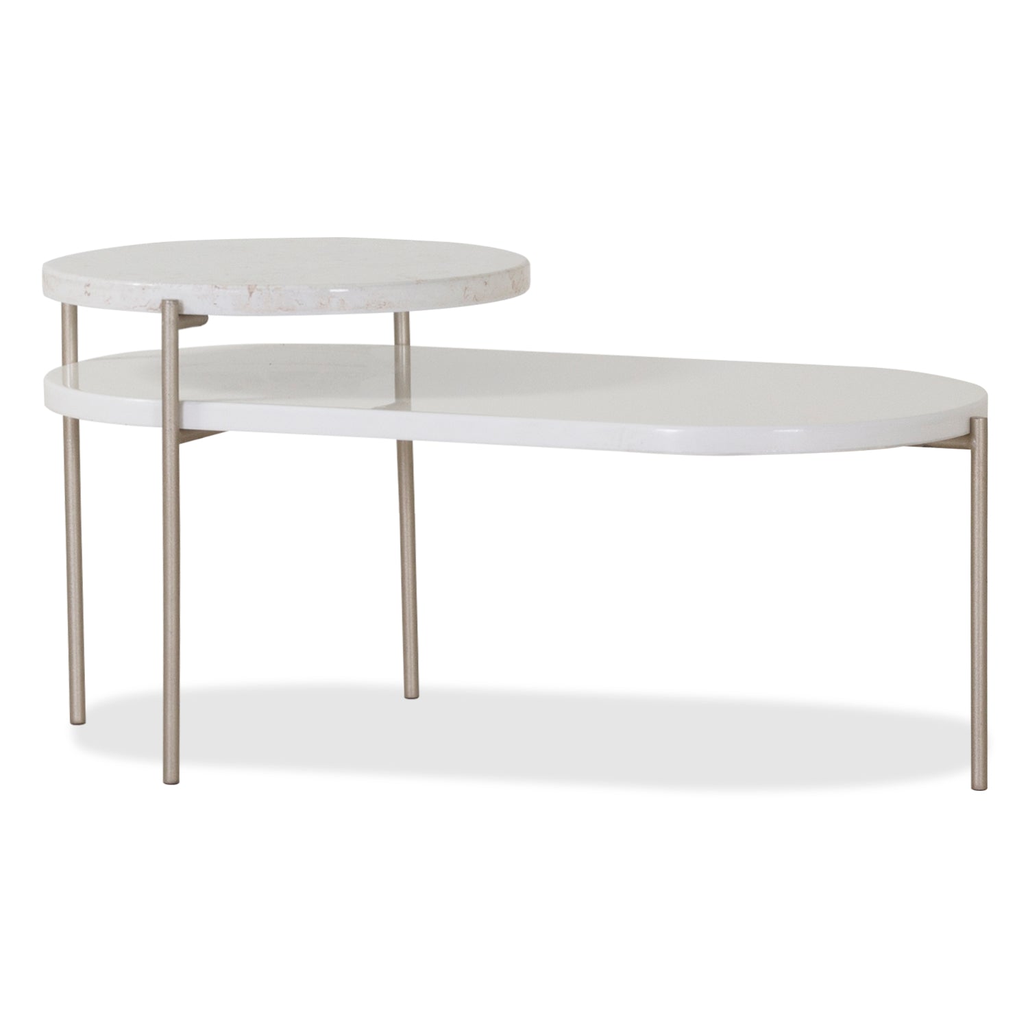 Mesa De Centro Venus Champaña, Marmol Beige