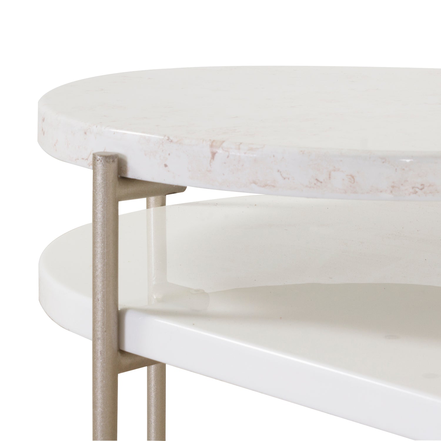 Mesa De Centro Venus Champaña, Marmol Beige