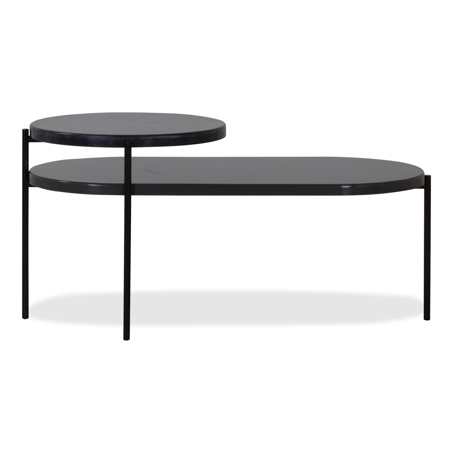 Mesa De Centro Venus Gris, Marmol Negro