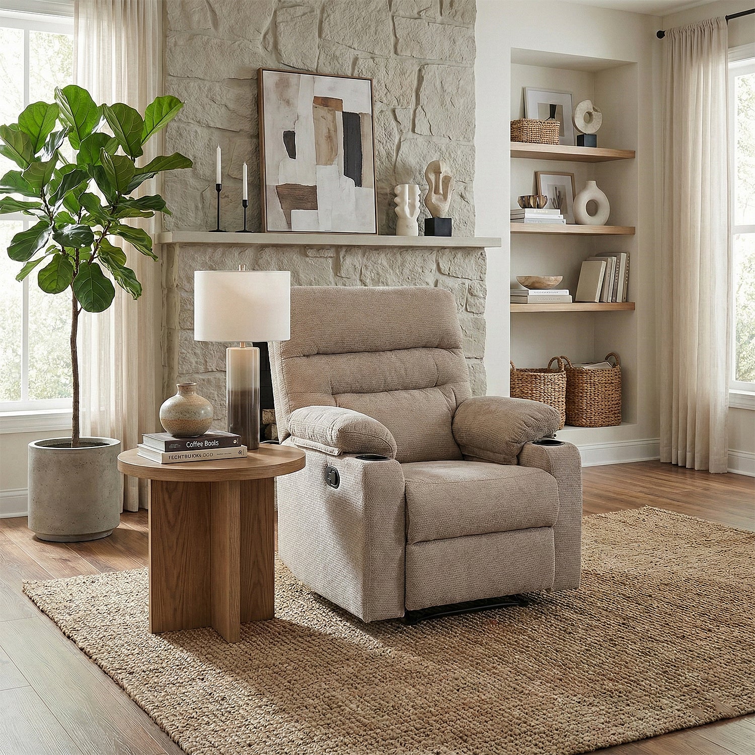 Sillón Reclinable Ari Chenille Beige