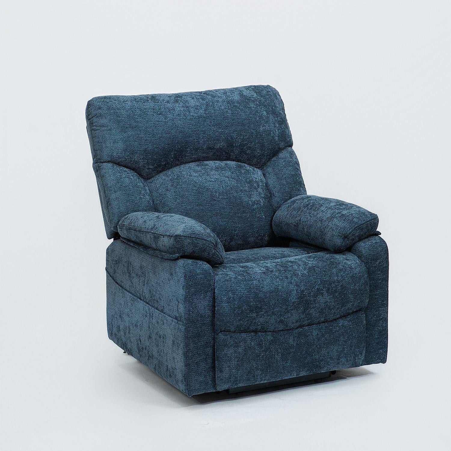 Sillón Reclinable Aspen Chenille Azul