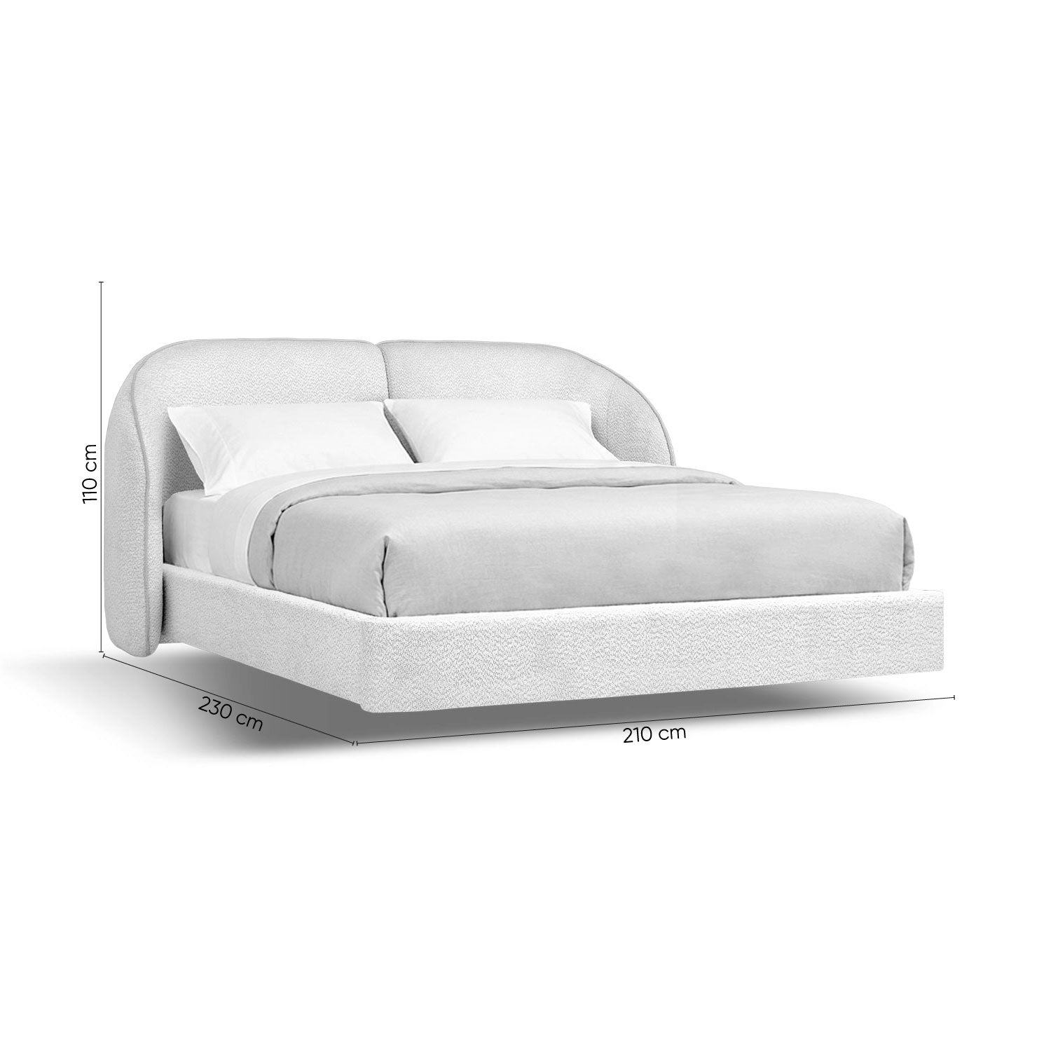 Cama Queen Sienna Microfibra Burdeux Crudo
