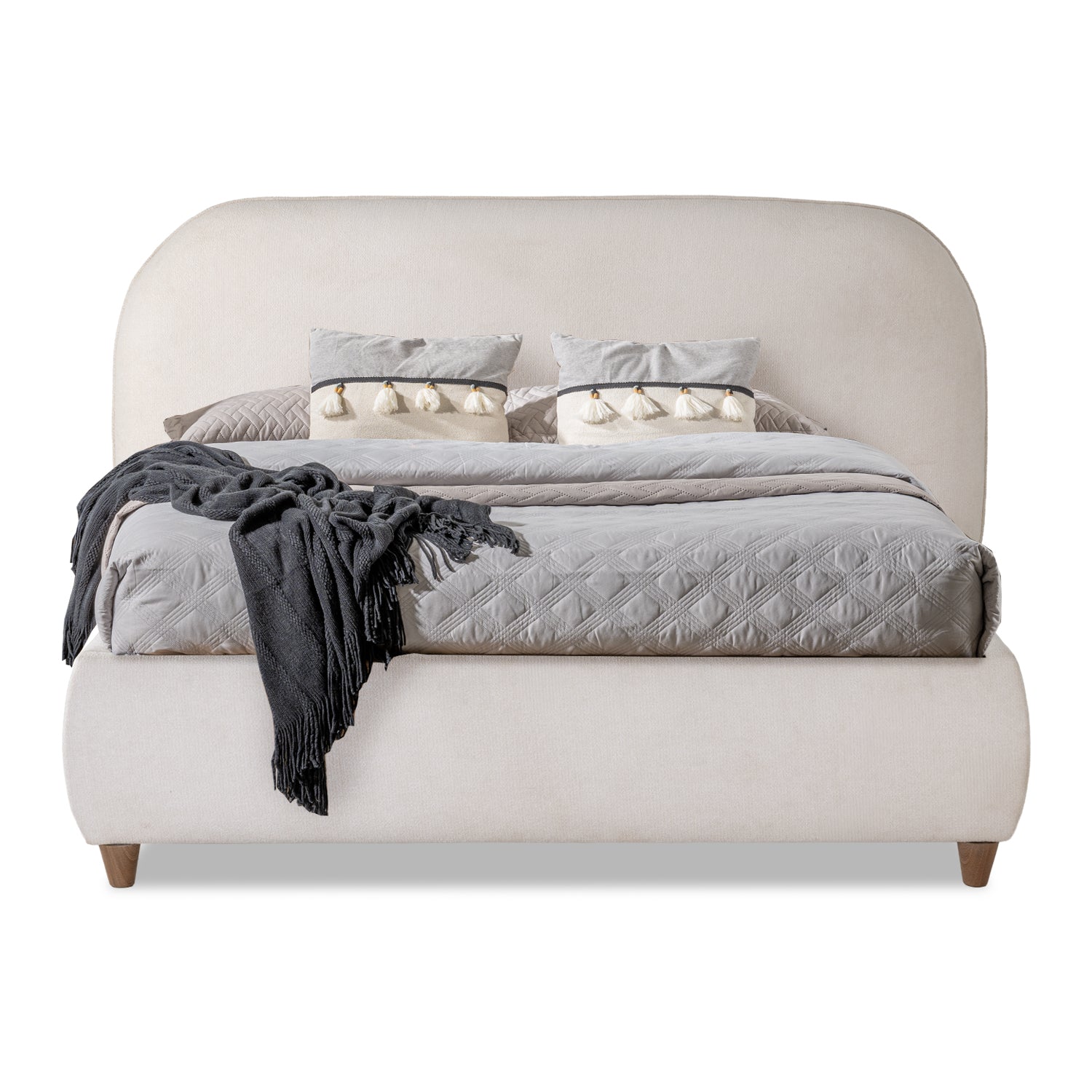Cama Doble Hodson Mistrato Crema Natural