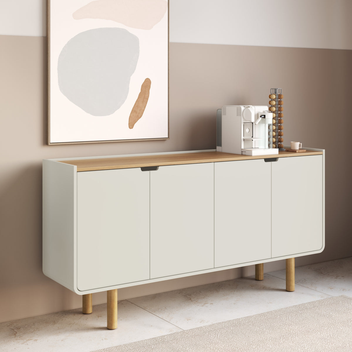 Bifé Arlette 160X80X38 Natural, Off White
