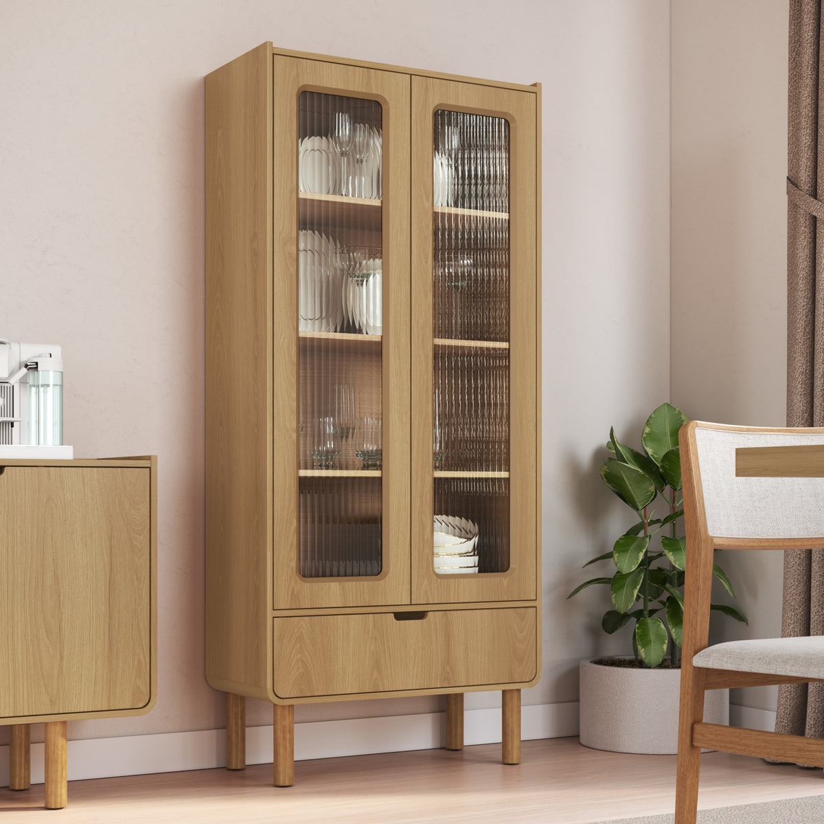 Vitrina Arlette 80X180X38 Natural