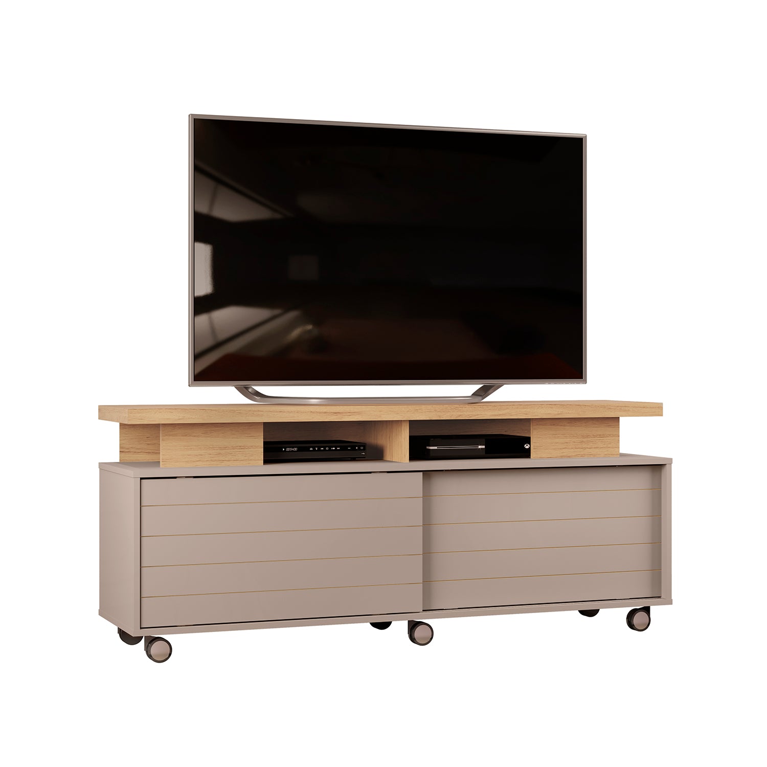 Mesa Tv Barton 1.50 Natural, Gris