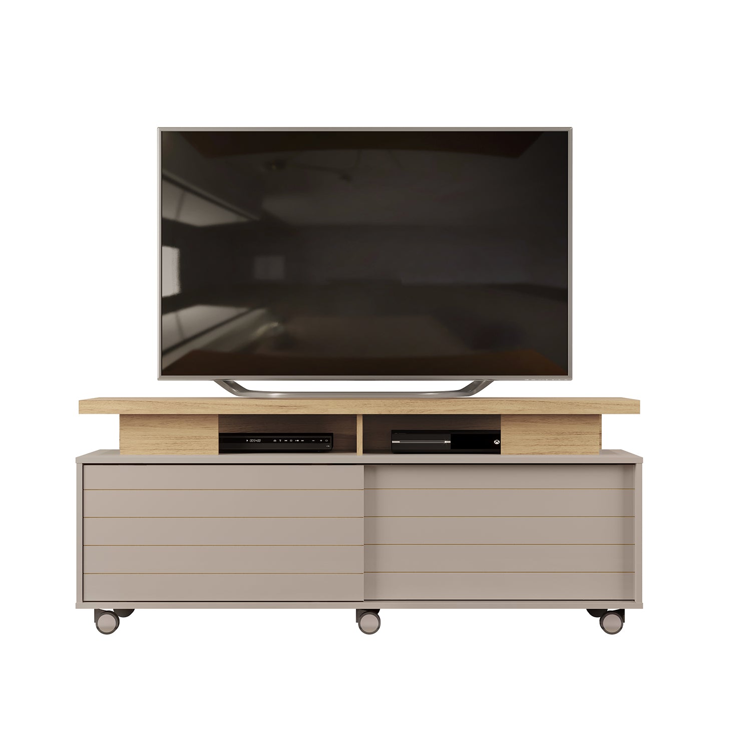 Mesa Tv Barton 1.50 Natural, Gris
